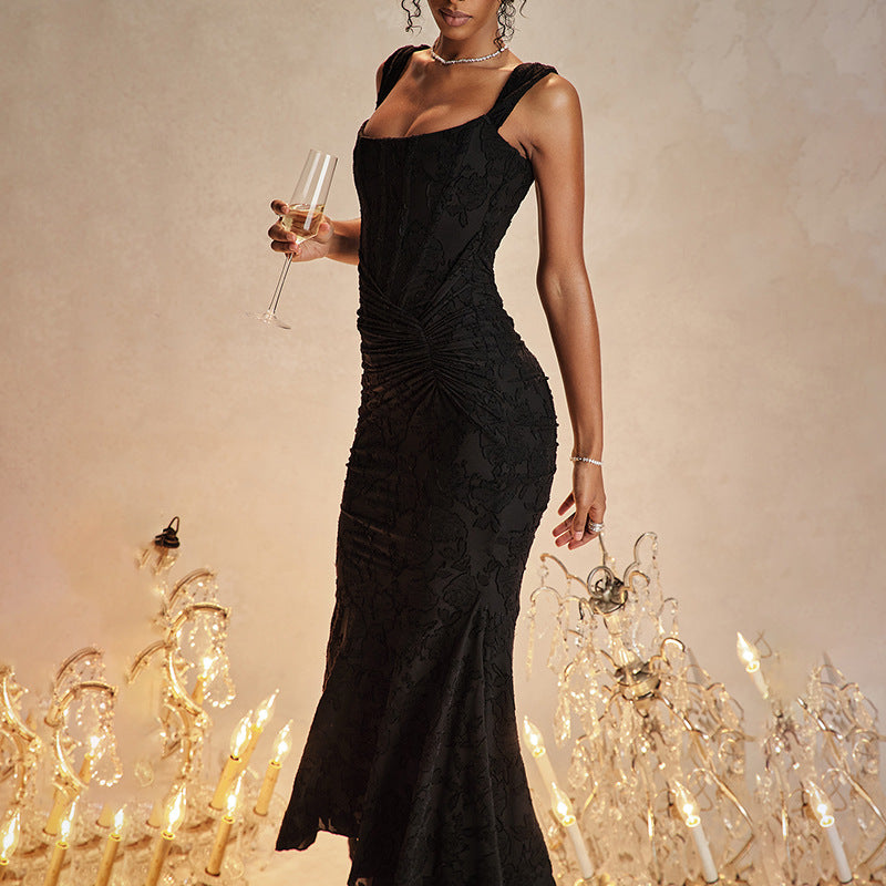 Fashion Off-Shoulder Tube Top Fishtail Dress
