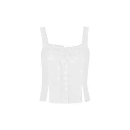 Chic Summer Women's Crop Top with Spaghetti Straps